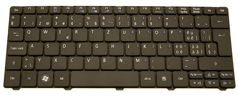 Gateway Tastatur schweizerisch (CH) schwarz Gateway LT25 Serie (Original)