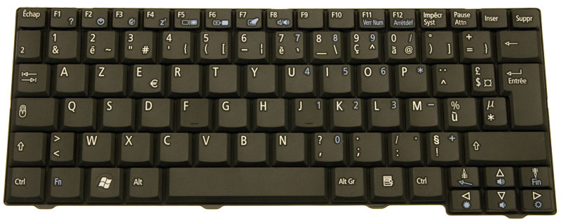 PackardBell Tastatur französisch (FR) schwarz Dot A150 Serie (Original) PackardBell Tastatur französisch (FR) schwarz Dot A150 Serie (Original)