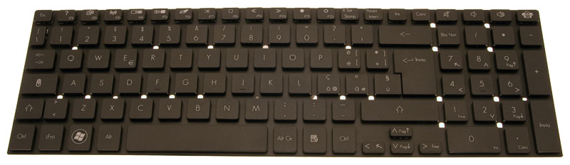 Gateway Tastatur italienisch (IT) schwarz Gateway NV55S Serie (Original)