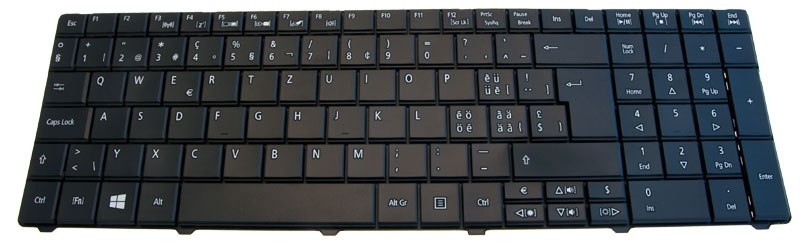 PackardBell Tastatur Schweiz/Deutsch (CH/DE) schwarz EasyNote TE69KB Serie (Original) PackardBell Tastatur Schweiz/Deutsch (CH/DE) schwarz EasyNote TE69KB Serie (Original)
