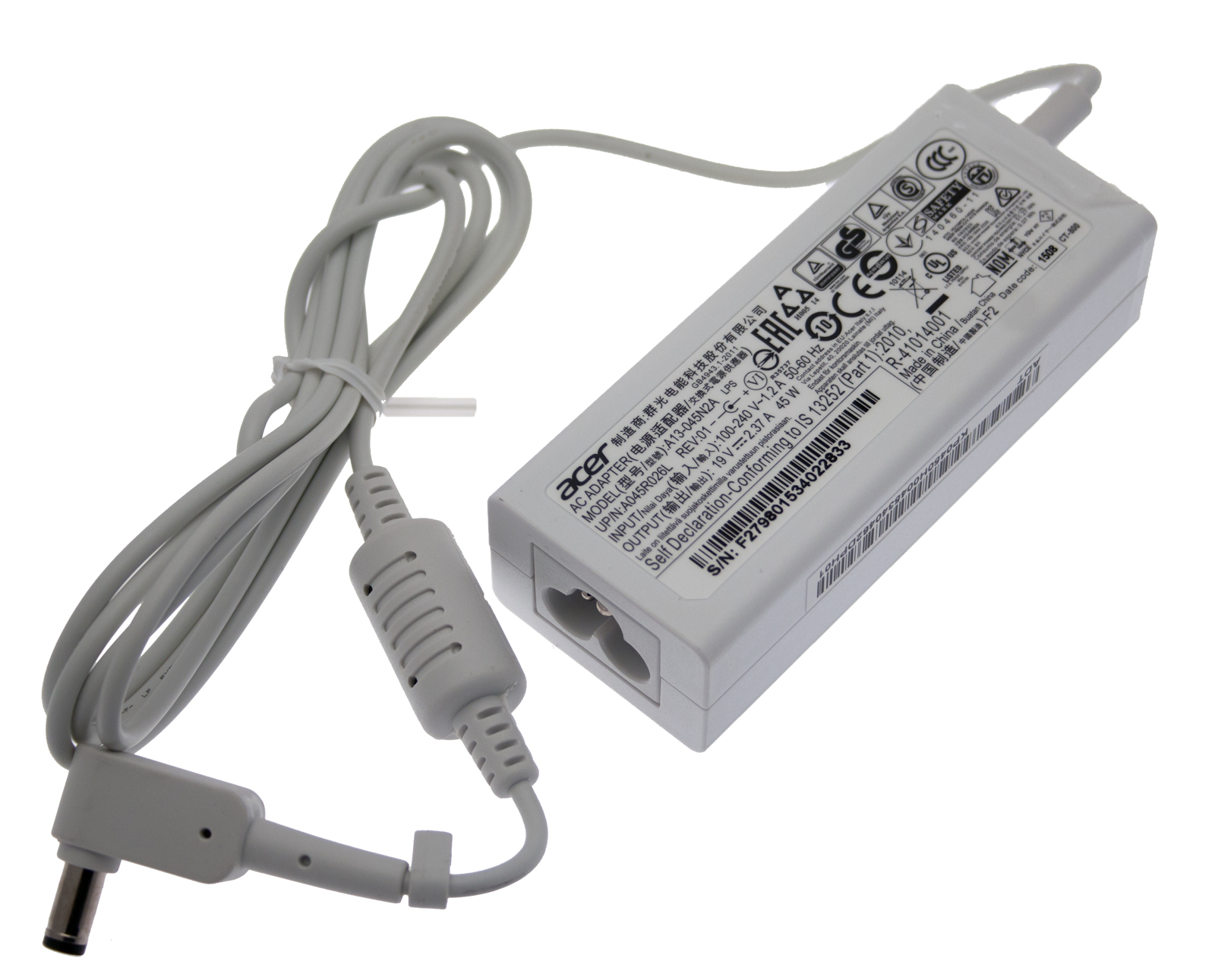 Gateway Netzteil / Ladegerät weiß 19V / 2,37A / 45W mit Netzkabel UK / GB / IE Gateway NE574 Serie (Original) Gateway Netzteil / Ladegerät weiß 19V / 2,37A / 45W mit Netzkabel UK / GB / IE Gateway NE574 Serie (Original)