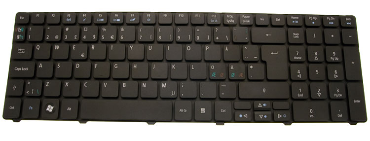 eMachines Tastatur skandinavisch (NORDIC) eMachines E729Z Serie (Original)