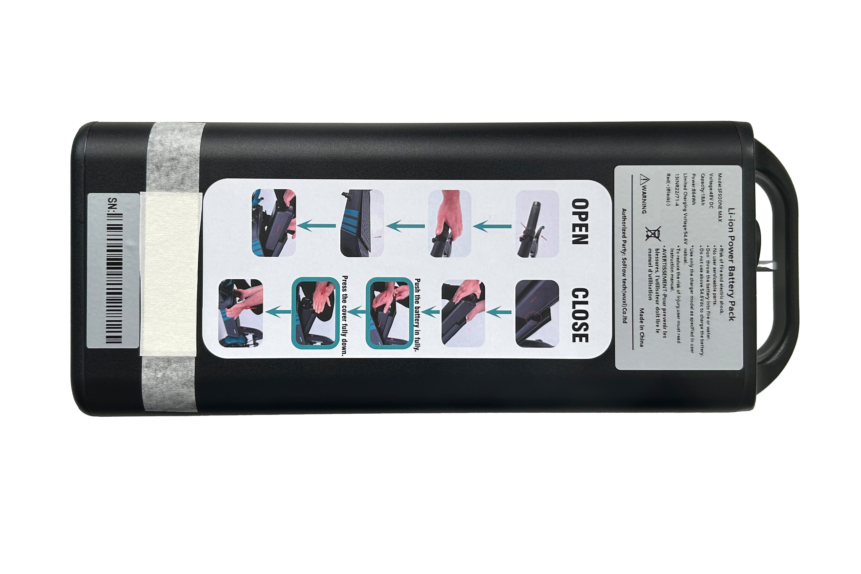 SOFLOW (72) Akku / Batterie 48V 18Ah SO4 PRO GT (Original) SOFLOW (72) Akku / Batterie 48V 18Ah SO4 PRO GT (Original)