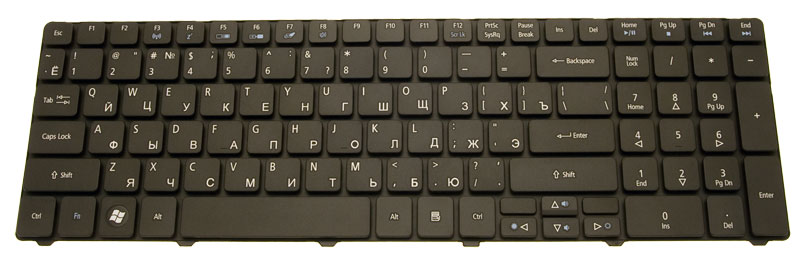 eMachines Tastatur russisch (RU) schwarz eMachines E729Z Serie (Original)