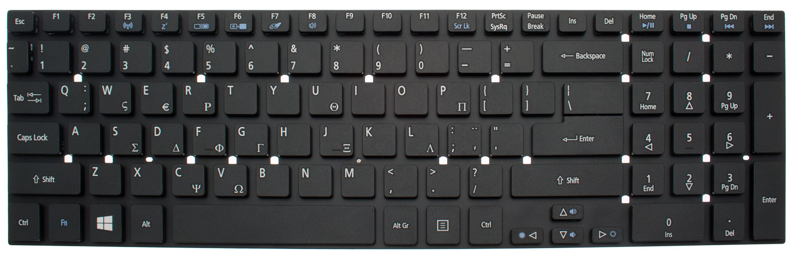 Gateway Tastatur Griechisch (GR) schwarz Gateway NV52L Serie (Original) Gateway Tastatur Griechisch (GR) schwarz Gateway NV52L Serie (Original)