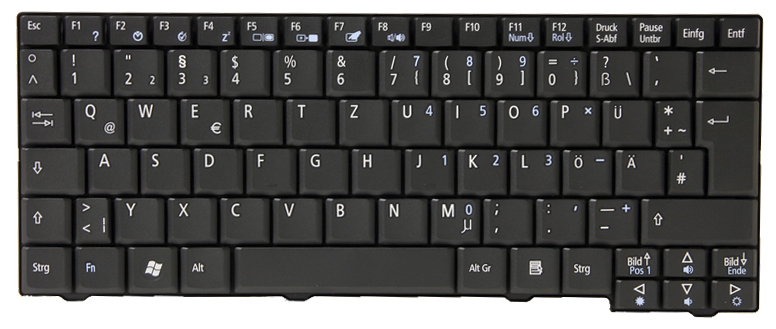 PackardBell Tastatur deutsch (DE) schwarz Dot A150 Serie (Original)