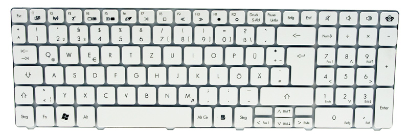 Gateway Tastatur / Keyboard (German) white Gateway NV50A Serie (Original) Gateway Tastatur / Keyboard (German) white Gateway NV50A Serie (Original)