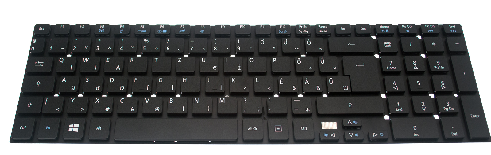 Gateway Tastatur Ungarisch (HU) schwarz / Keyboard black (Hungarian) Gateway NV76R Serie (Original) Gateway Tastatur Ungarisch (HU) schwarz / Keyboard black (Hungarian) Gateway NV76R Serie (Original)