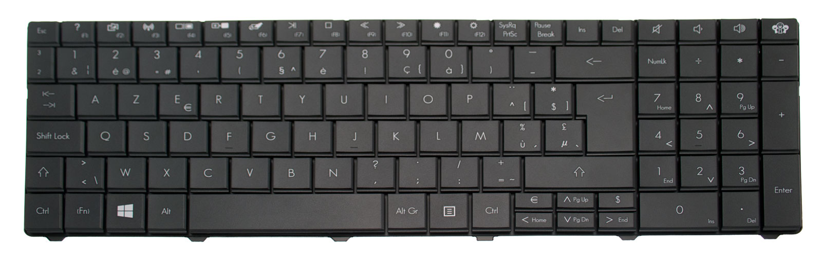 Gateway Tastatur belgisch (BE) schwarz Gateway NV50A Serie (Original)