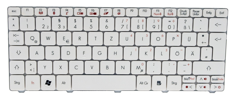 Gateway Tastatur deutsch (DE) weiß Gateway LT21 Serie (Original) Gateway Tastatur deutsch (DE) weiß Gateway LT21 Serie (Original)