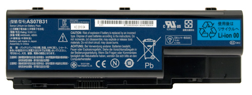 Gateway Akku / Batterie 4400mAh Gateway NV73 Serie (Original) Gateway Akku / Batterie 4400mAh Gateway NV73 Serie (Original)