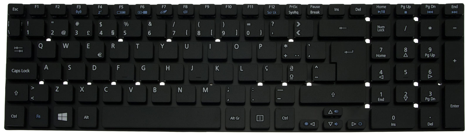 Gateway Tastatur portugiesisch (PT) schwarz Gateway NV52L Serie (Original) Gateway Tastatur portugiesisch (PT) schwarz Gateway NV52L Serie (Original)