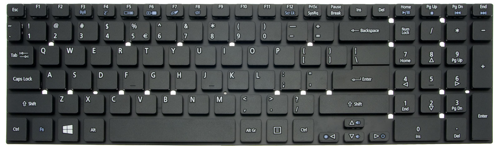 Gateway Tastatur US-Int. (Englisch-US) schwarz Gateway NV76R Serie (Original) Gateway Tastatur US-Int. (Englisch-US) schwarz Gateway NV76R Serie (Original)