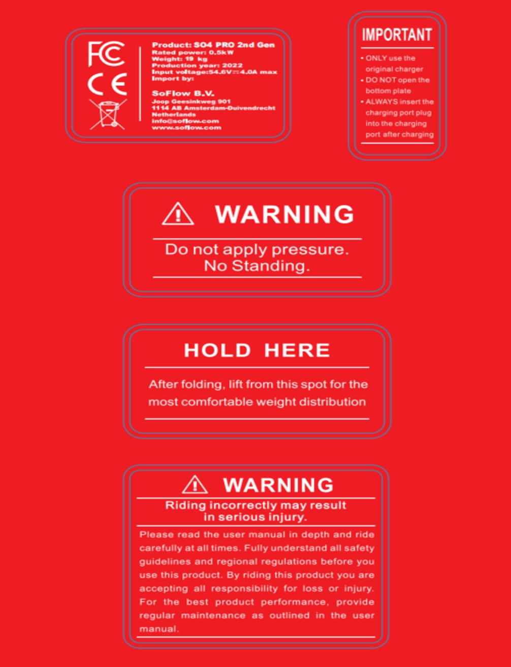 SOFLOW Aufkleber-SET SO4 PRO GEN 2 (Original)