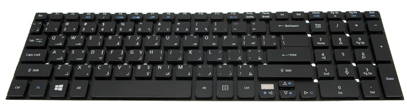 Gateway Tastatur Arabisch (ARAB) schwarz Gateway NV55S Serie (Original)