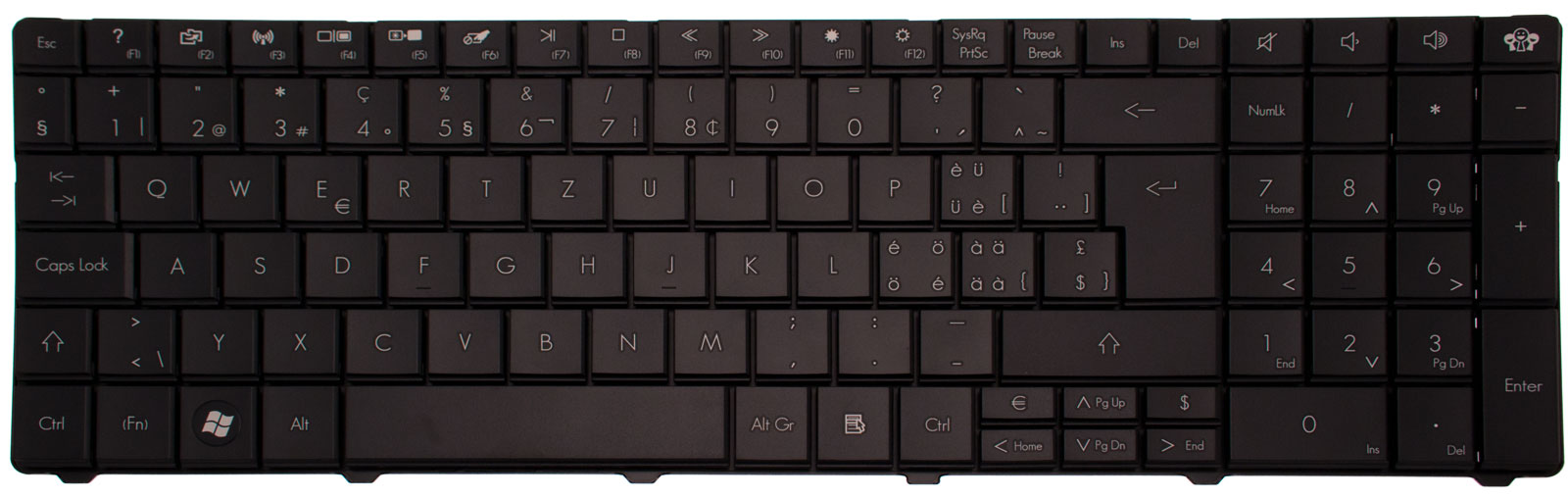 PackardBell Tastatur Schweizerdeutsch (CH/DE) schwarz + Befestigung EasyNote LE11BZ Serie (Original) PackardBell Tastatur Schweizerdeutsch (CH/DE) schwarz + Befestigung EasyNote LE11BZ Serie (Original)