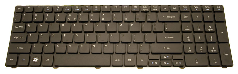 eMachines Tastatur US-Int. (US) schwarz eMachines E729Z Serie (Original) eMachines Tastatur US-Int. (US) schwarz eMachines E729Z Serie (Original)